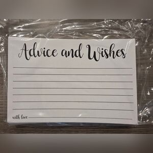 Advice And Wishes Cards